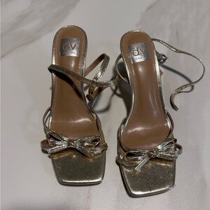 Dolce Vita Metallic Gold Strappy Heels